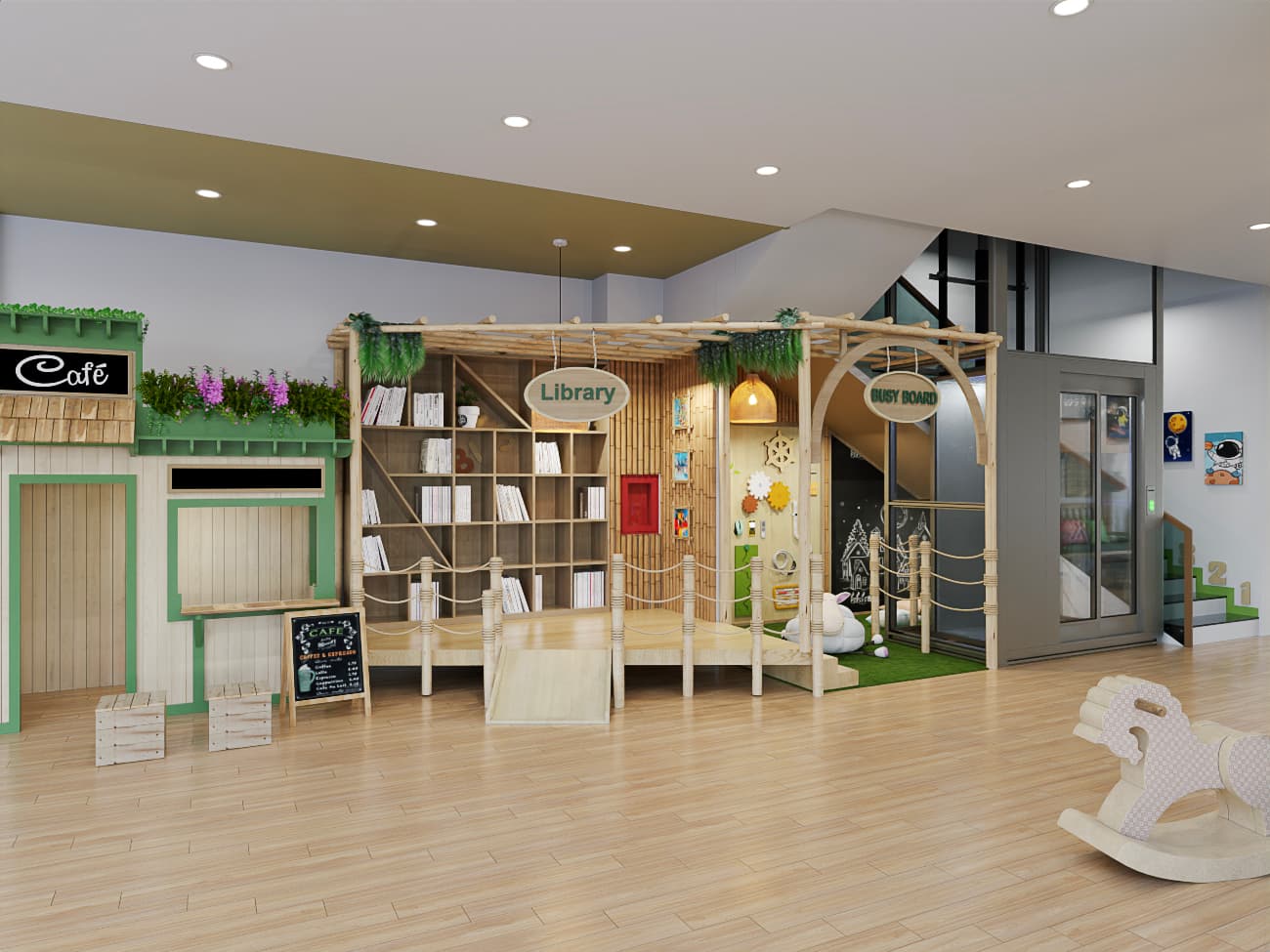 Thư Viện – Cơ sở vật chất hiện đại tại NATURE Preschool Long Xuyên