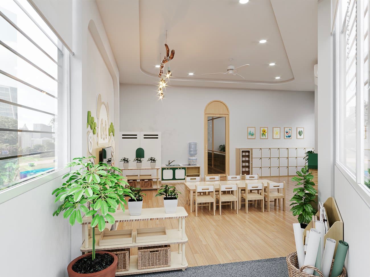 Phòng Học – Cơ sở vật chất hiện đại tại NATURE Preschool Long Xuyên