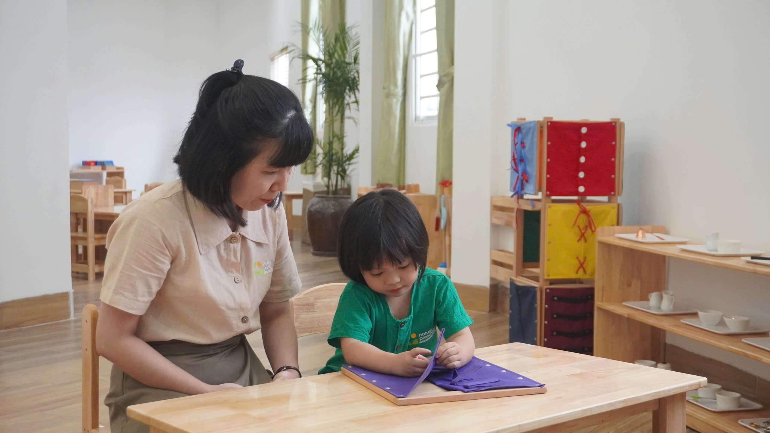 Hoạt động thực hành cuộc sống tại NATURE Preschool